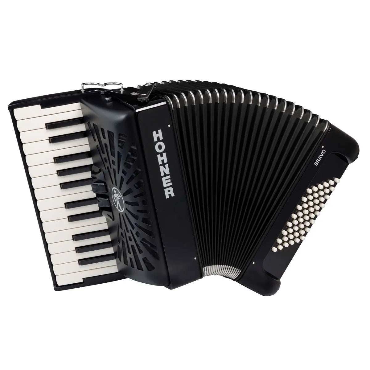 Acordeón Hohner Bravo II 48 Bajos Negro