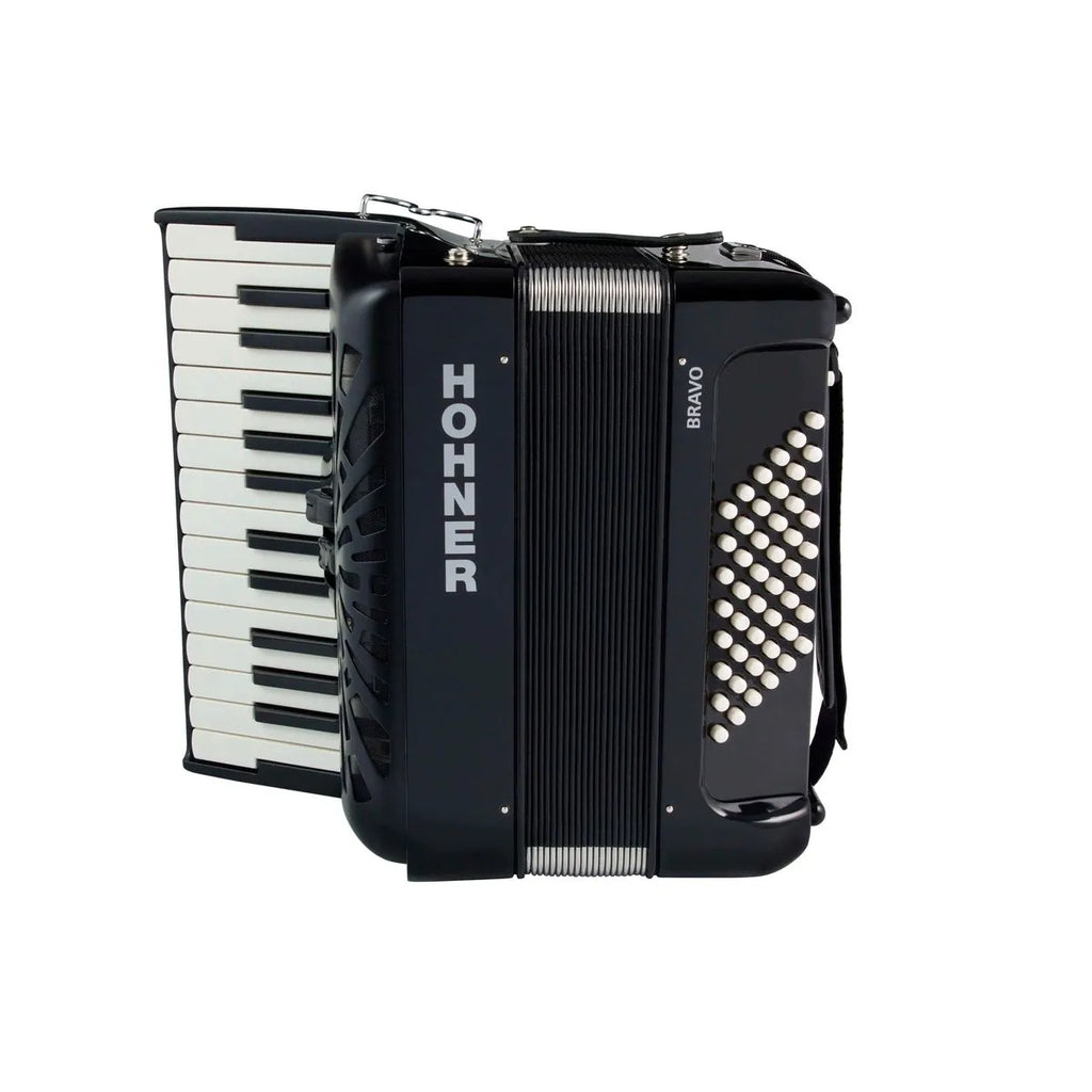 Acordeón Hohner Bravo II 48 Bajos Negro