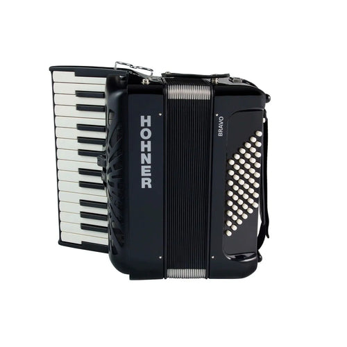 Acordeón Hohner Bravo II 48 Bajos Negro