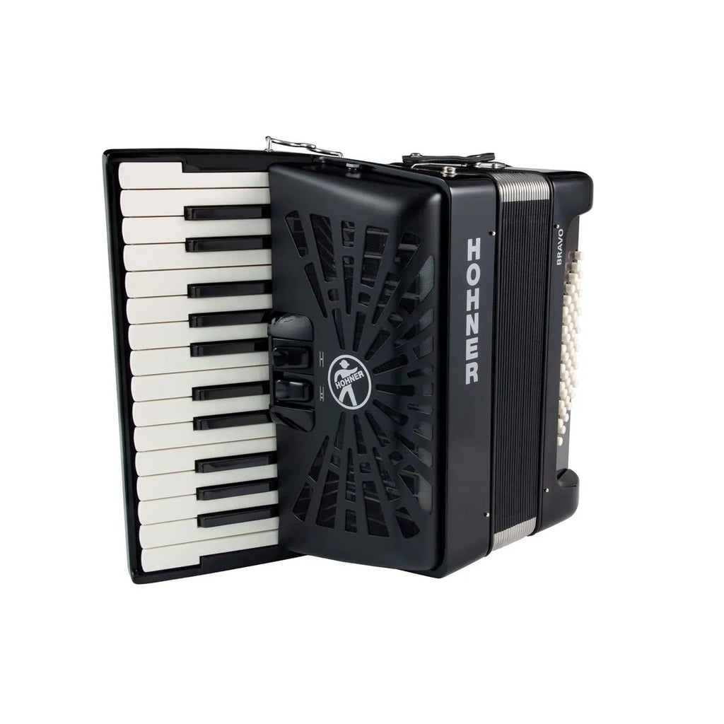 Acordeón Hohner Bravo II 48 Bajos Negro