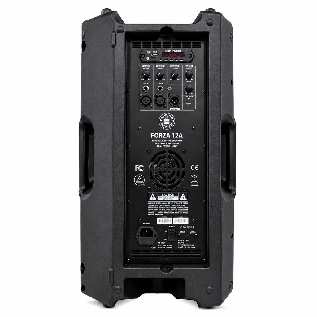 Topp Pro FORZA 12A – Parlante Activo de 12” y 1660 W Peak