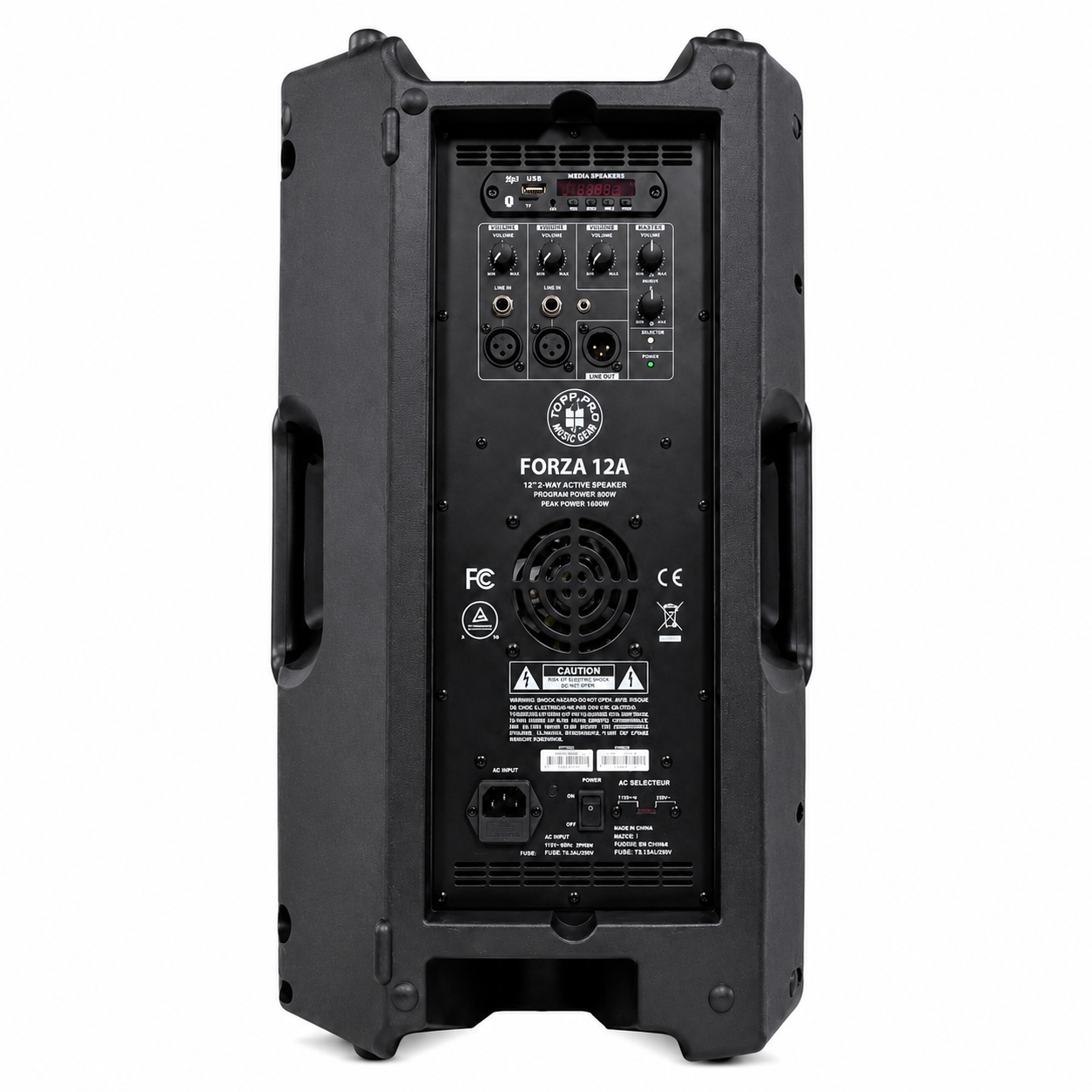 Topp Pro FORZA 12A – Parlante Activo de 12” y 1660 W Peak