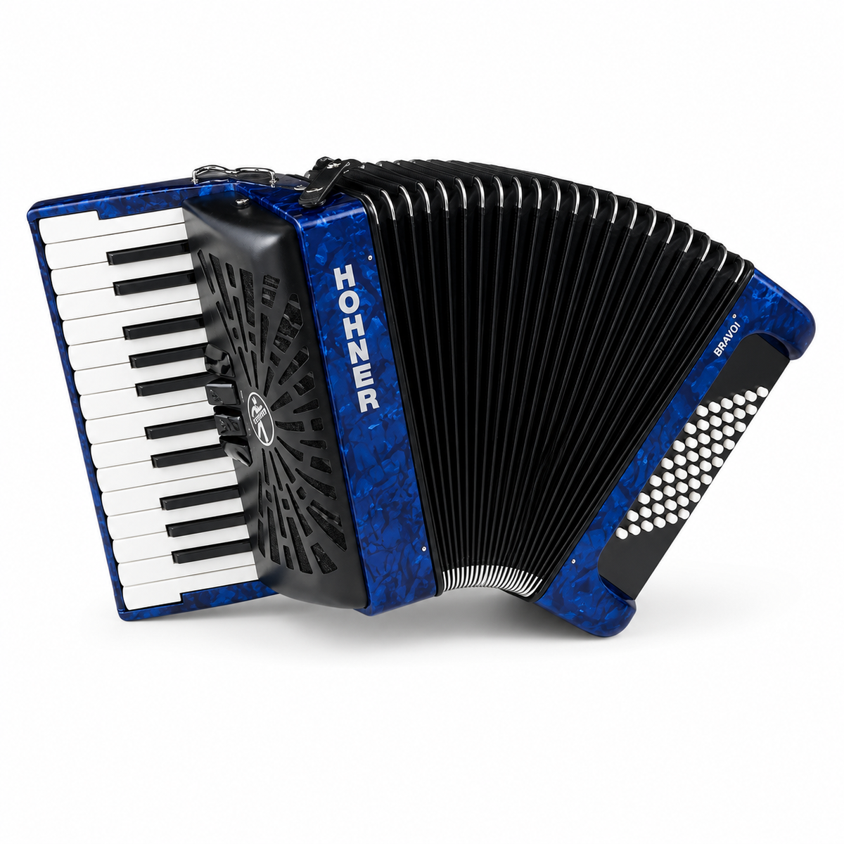 Acordeón Hohner Bravo II 48 Bajos Azul Oscuro