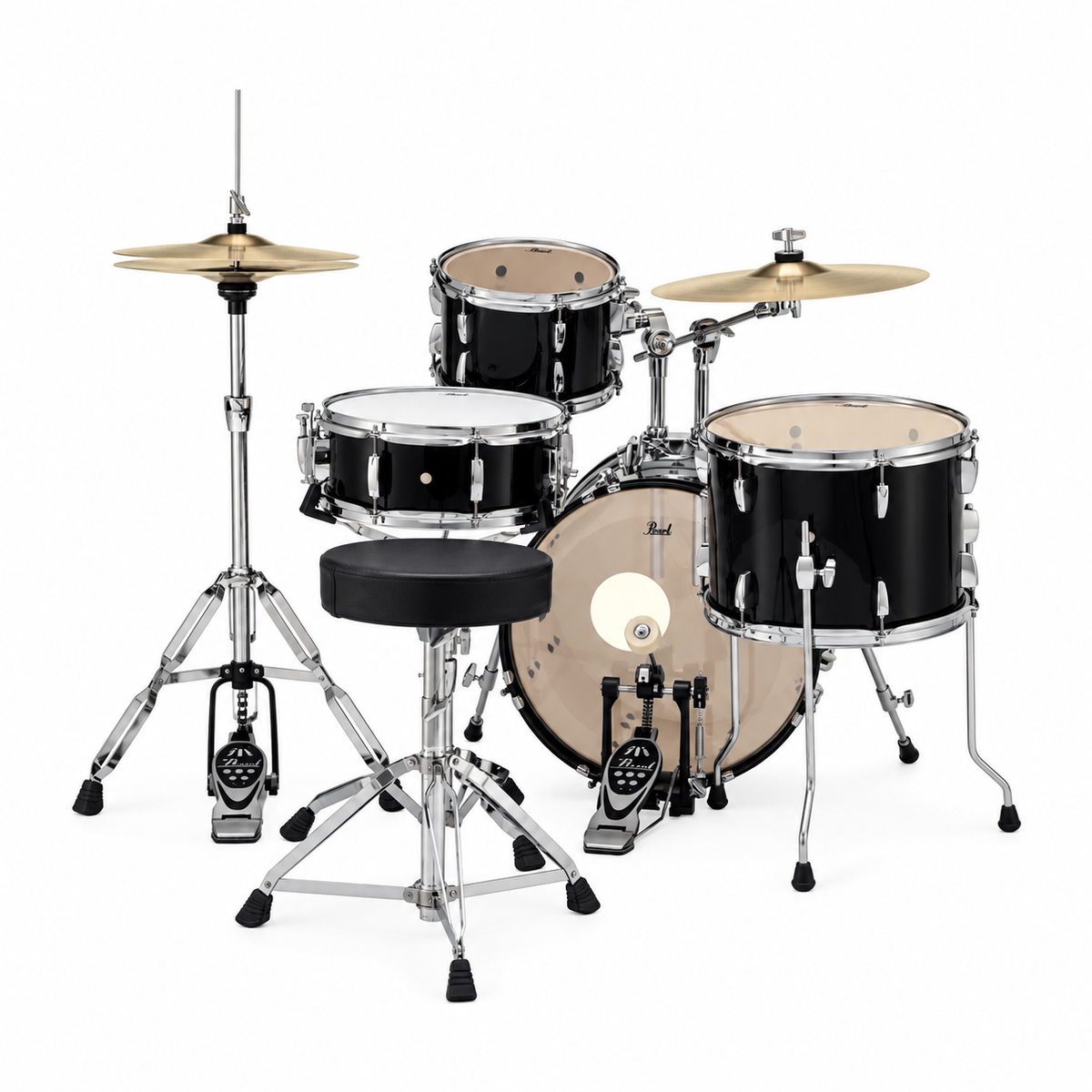 Batería Acústica Pearl Roadshow Bop RS584C/C31 Jet Black 4 Piezas con Sillín