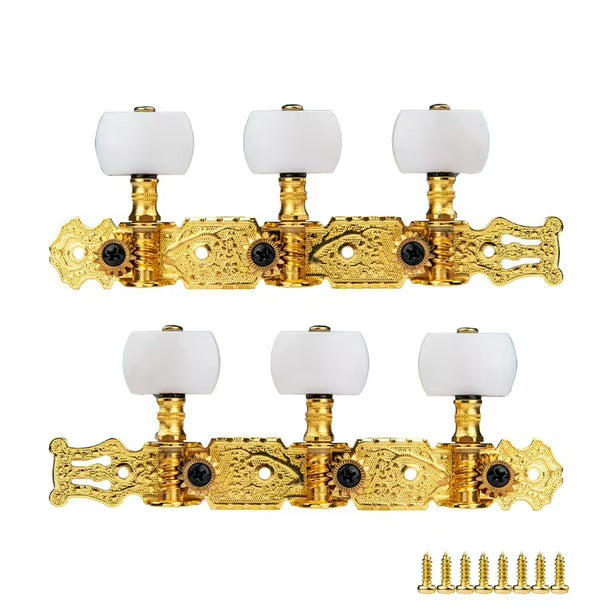 Clavijero Blanco/dorado Para Guitarra Clásica
