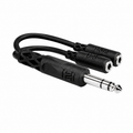 Hosa YMP-234 Adaptador de Macho 1/4" TRS a dual 3.5mm mini plug stereo TRSF
