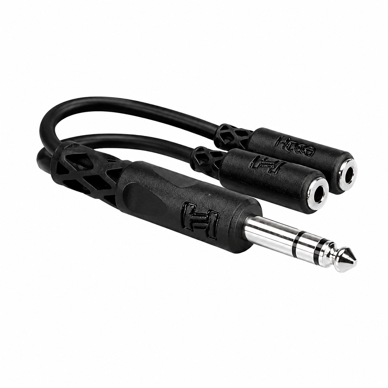 Hosa YMP-234 Adaptador de Macho 1/4" TRS a dual 3.5mm mini plug stereo TRSF