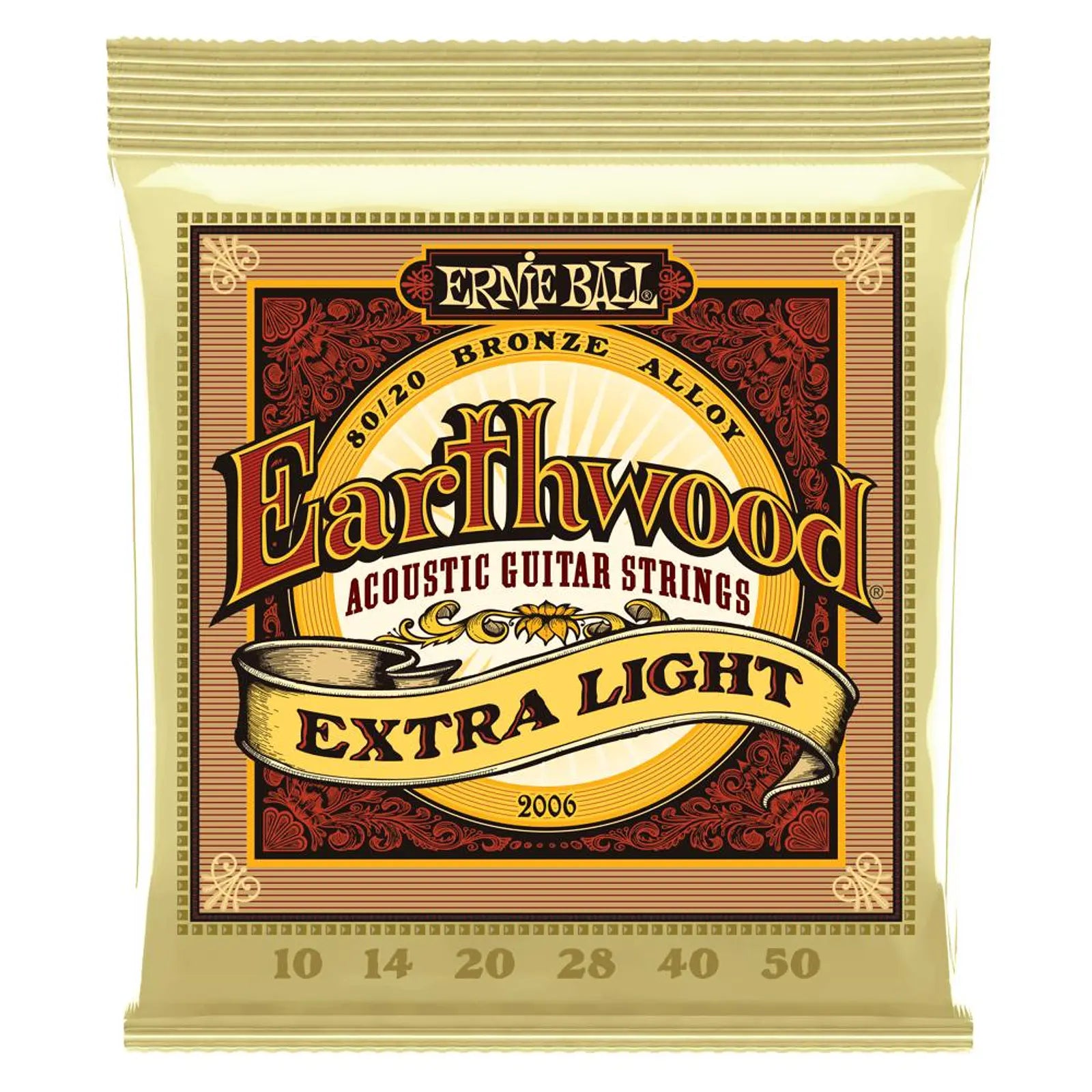 Set Ernie Ball Extra Light Earthwood Bronce 10–50