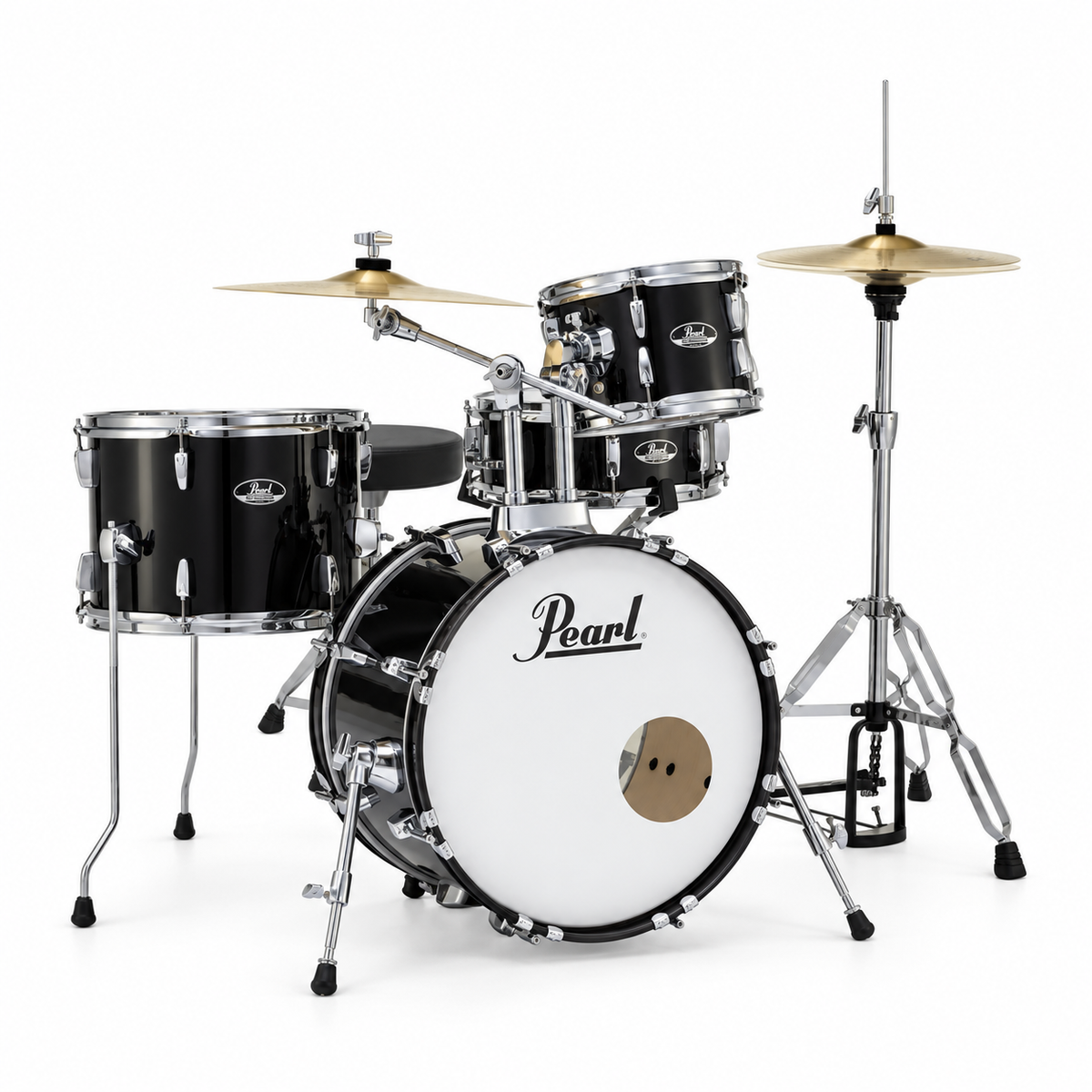 Batería Acústica Pearl Roadshow Bop RS584C/C31 Jet Black 4 Piezas con Sillín