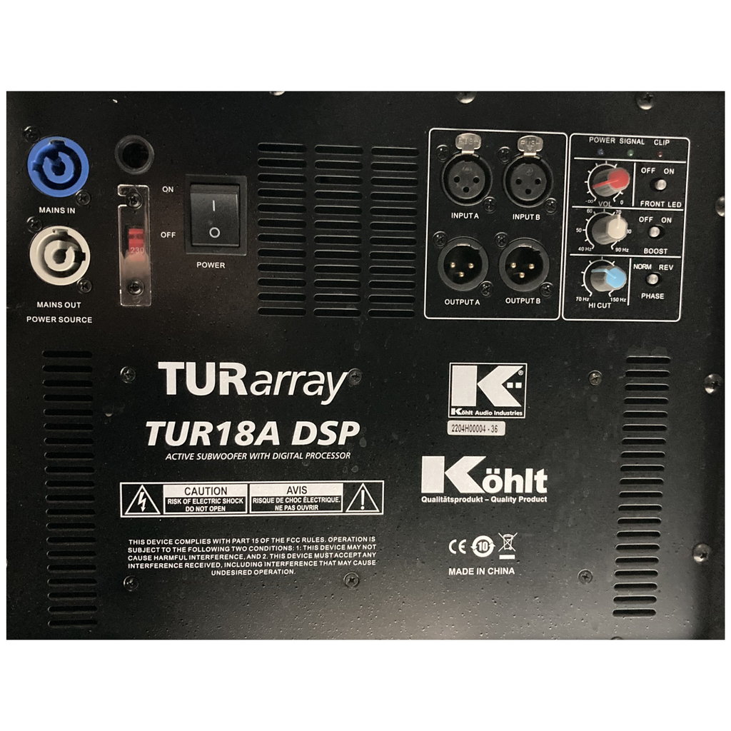Kohlt TUR18A DSP SUB BAJO ACTIVO