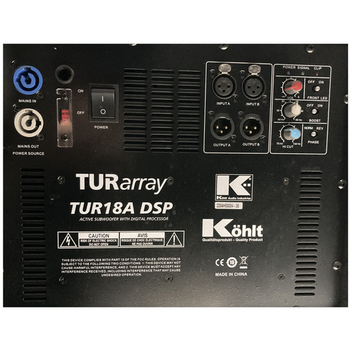 Kohlt TUR18A DSP SUB BAJO ACTIVO