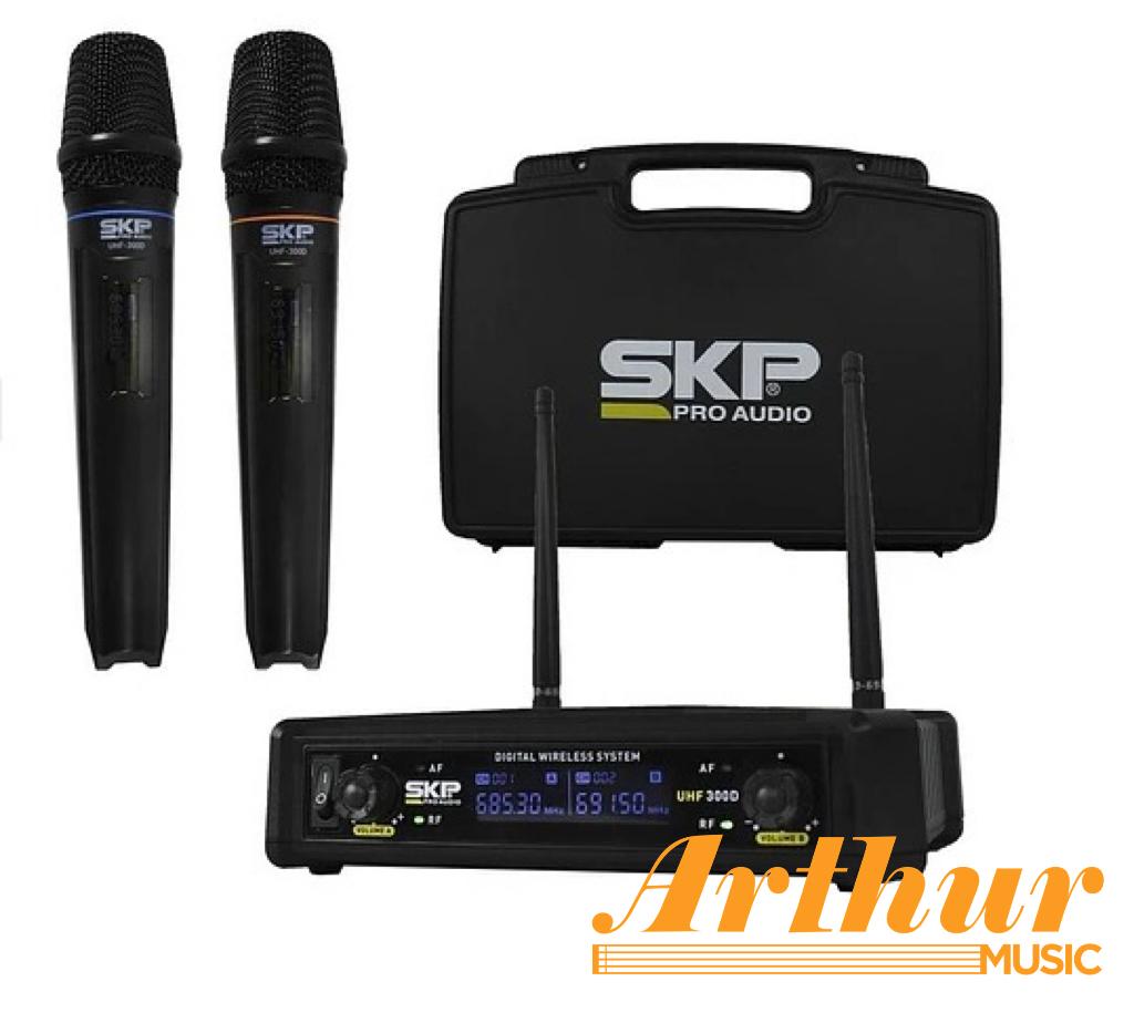 Micrófono Inalámbrico Doble SKP Uhf-300d
