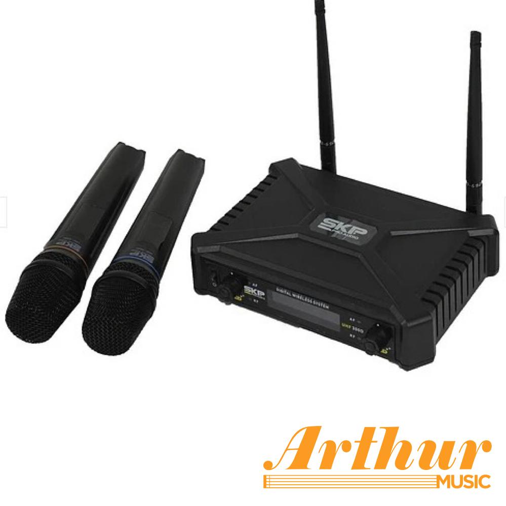 Micrófono Inalámbrico Doble SKP Uhf-300d