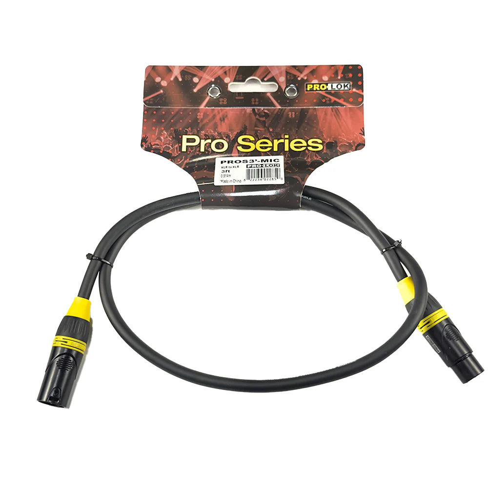 Cable Pro Lok PROS3-MIC P/MIcrófono 0.91MT XLR XLR