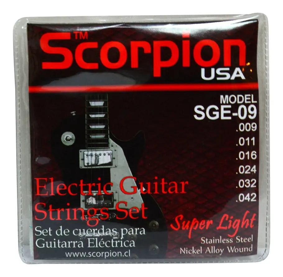 Scorpion SGE-09 Set de Cuerdas Guitarra Eléctrica 9-42