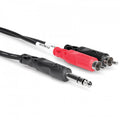 Hosa TRS-202 Cable Audio 2mts PLUG 1/4" TRS a 2 RCA