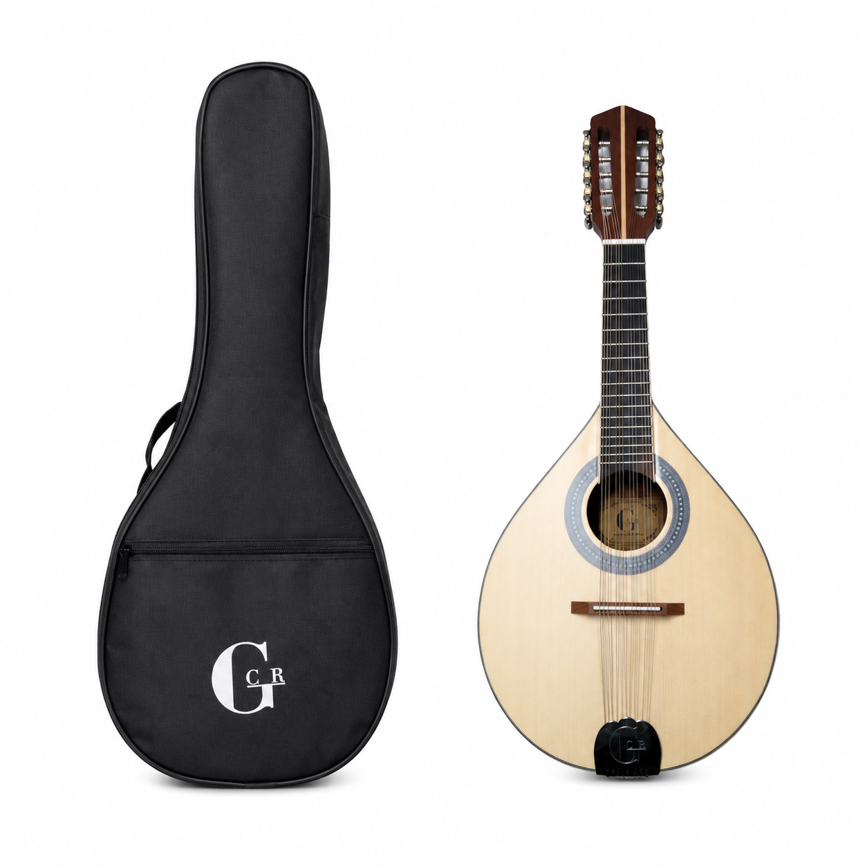 Mandolina GCR M-12 Acústica 12 Cuerdas con Funda