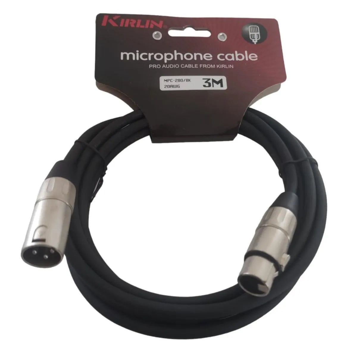 Cable Micrófono Micrófono XLR 3 Metros Kirlin MPC280 BK