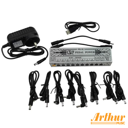 Fuente Múltiple Pedales Creep PS-10 10 Salidas + Usb