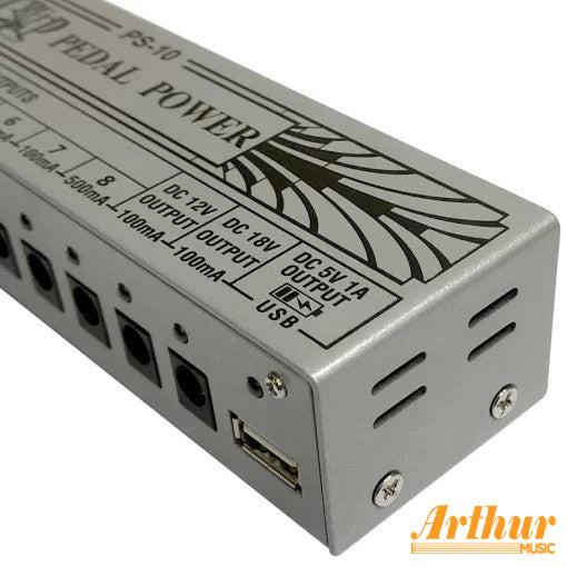 Fuente Múltiple Pedales Creep PS-10 10 Salidas + Usb