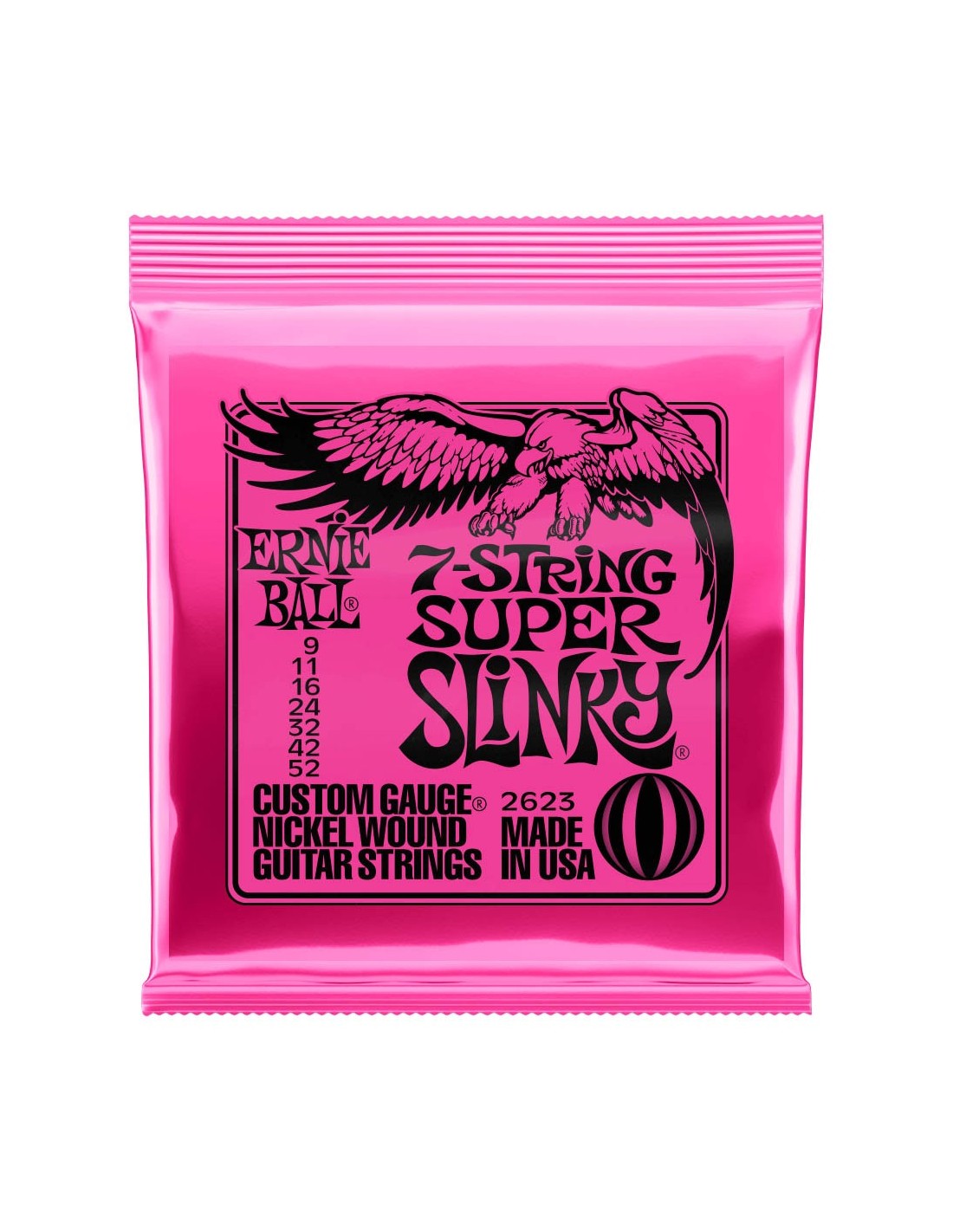 Set cuerdas Guitarra Electrica 7 cuerdas 2623 Ernie Ball Super Slinky