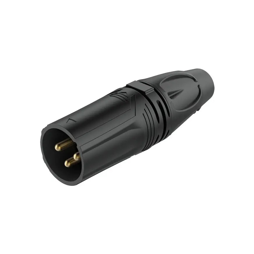 Conector Xlr Macho 3p Negro Roxtone Rx3m-bg